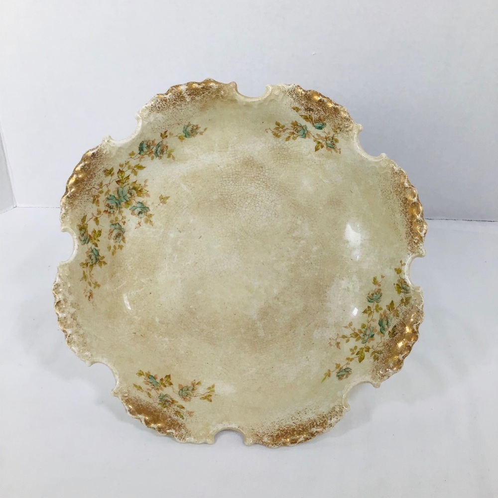 Dresden Antique Porcelain 9” Bowl